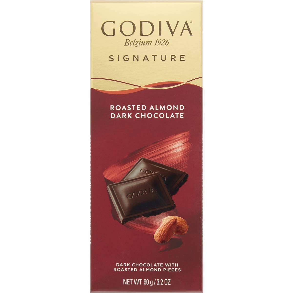 Godiva Roasted Almond Dark Chocolate Signature 90g Woolworths