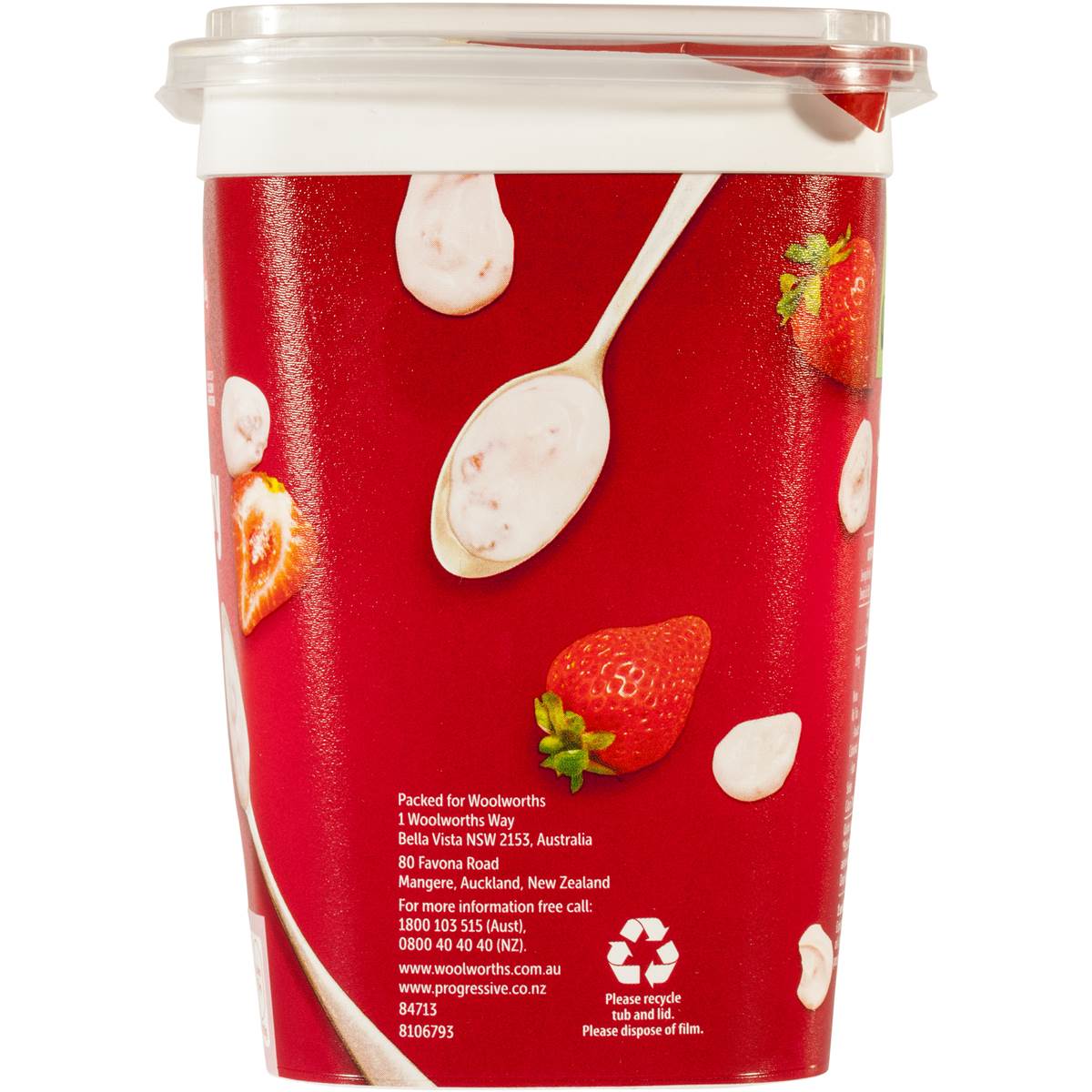Woolworths 98 Fat Free Yoghurt Strawberry 1kg Woolworths