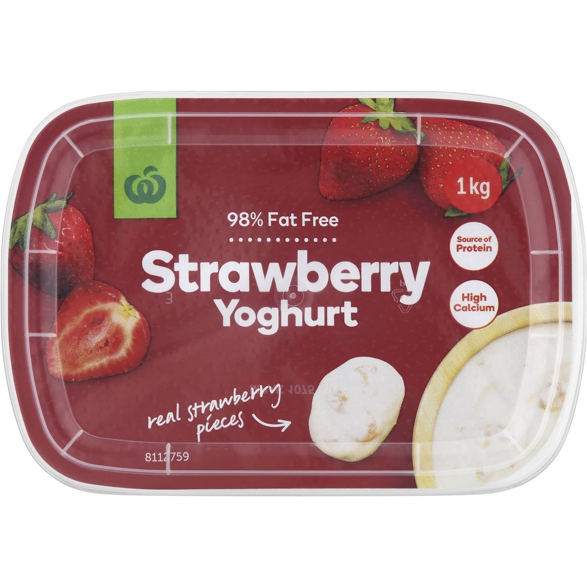 Woolworths 98 Fat Free Yoghurt Strawberry 1kg Woolworths