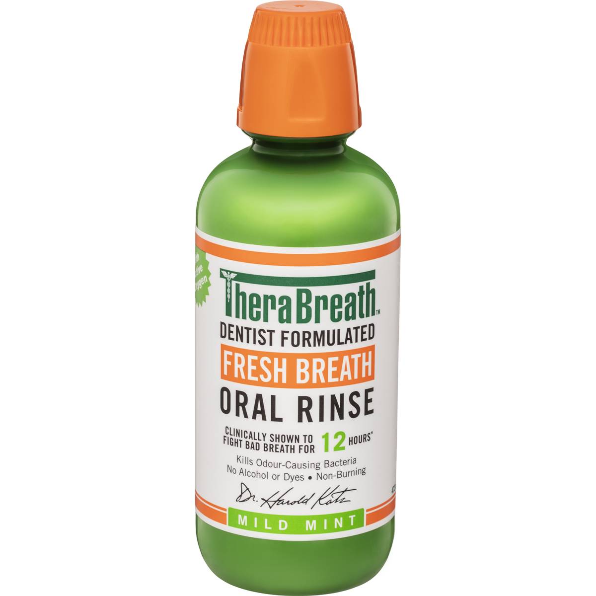 Therabreath Dentist Formulated Fresh Breath Oral Rinse Mild Mint 473ml ...