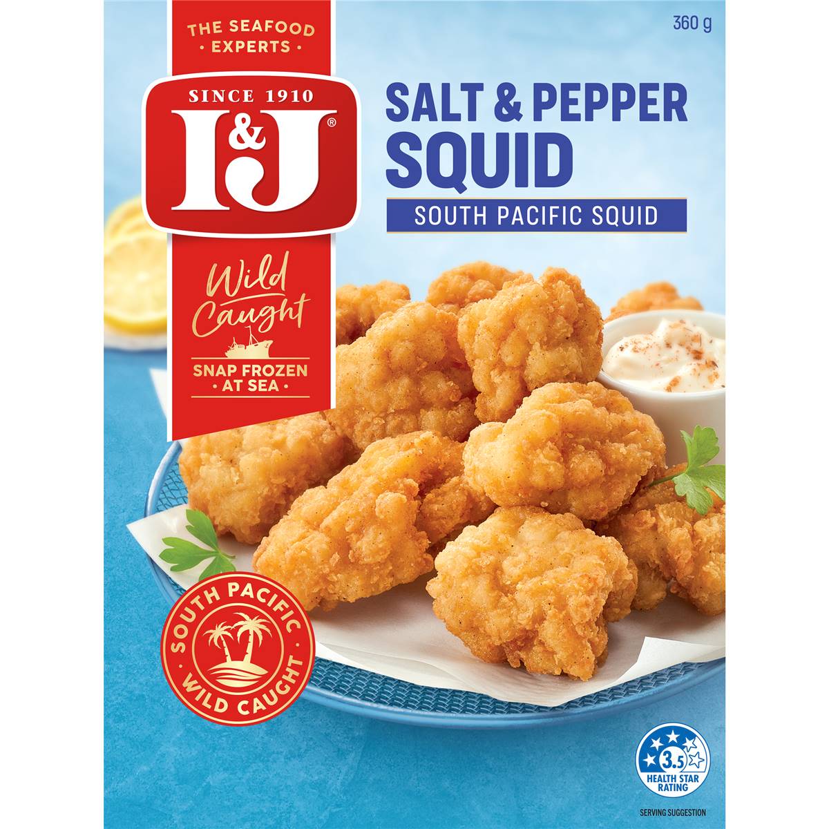 I&j Salt & Pepper Squid Bites Lightly Crumbed 360g Woolworths