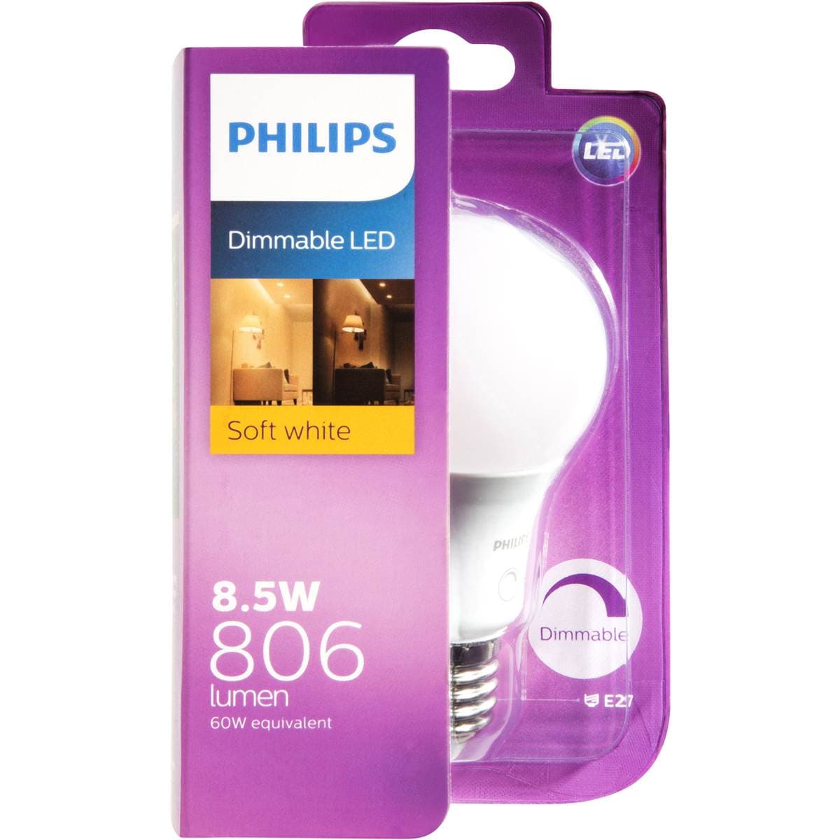 Philips Led Globe Dimmable Edison Screw Each Woolworths