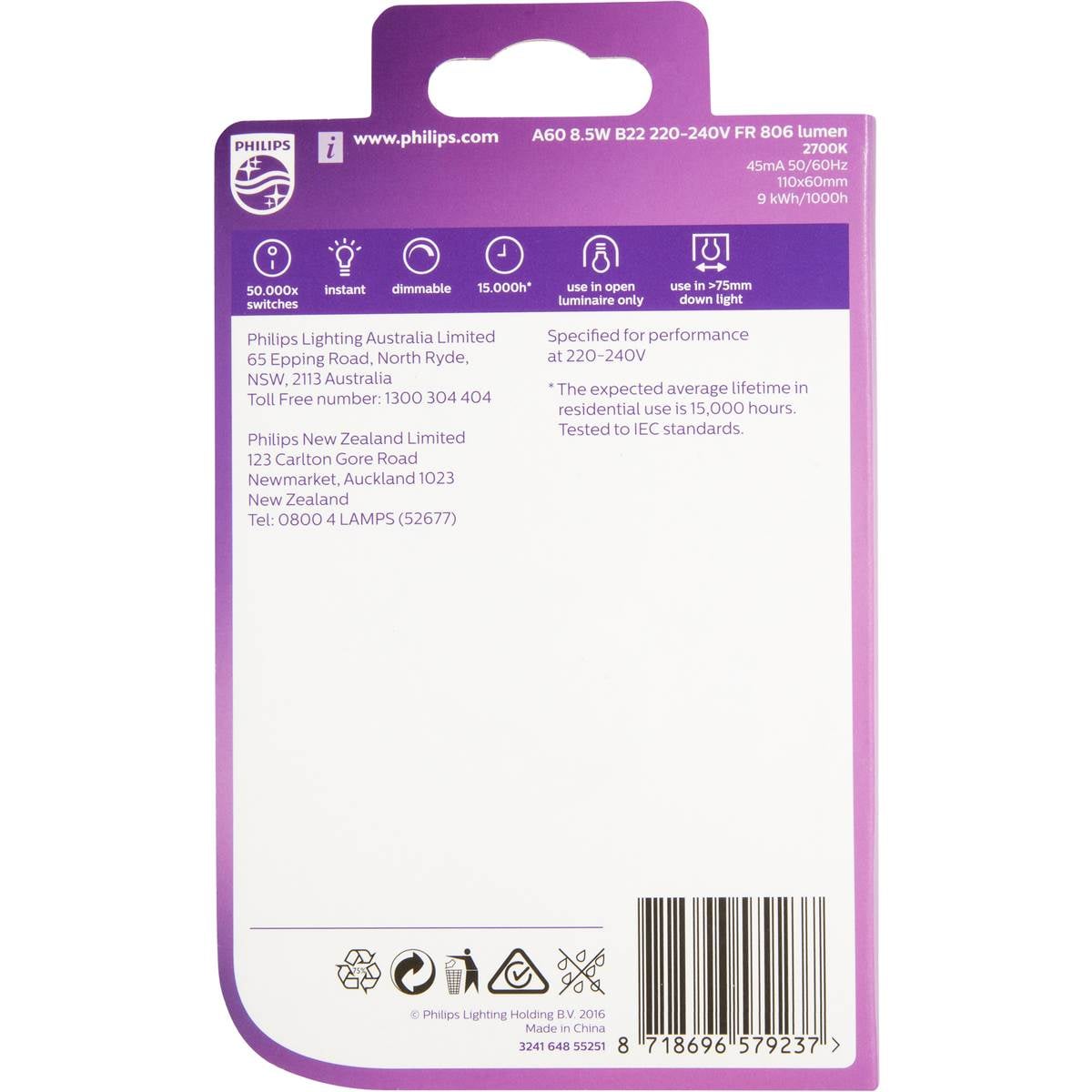 Philips Led Globe Dimmable Cap Each Woolworths