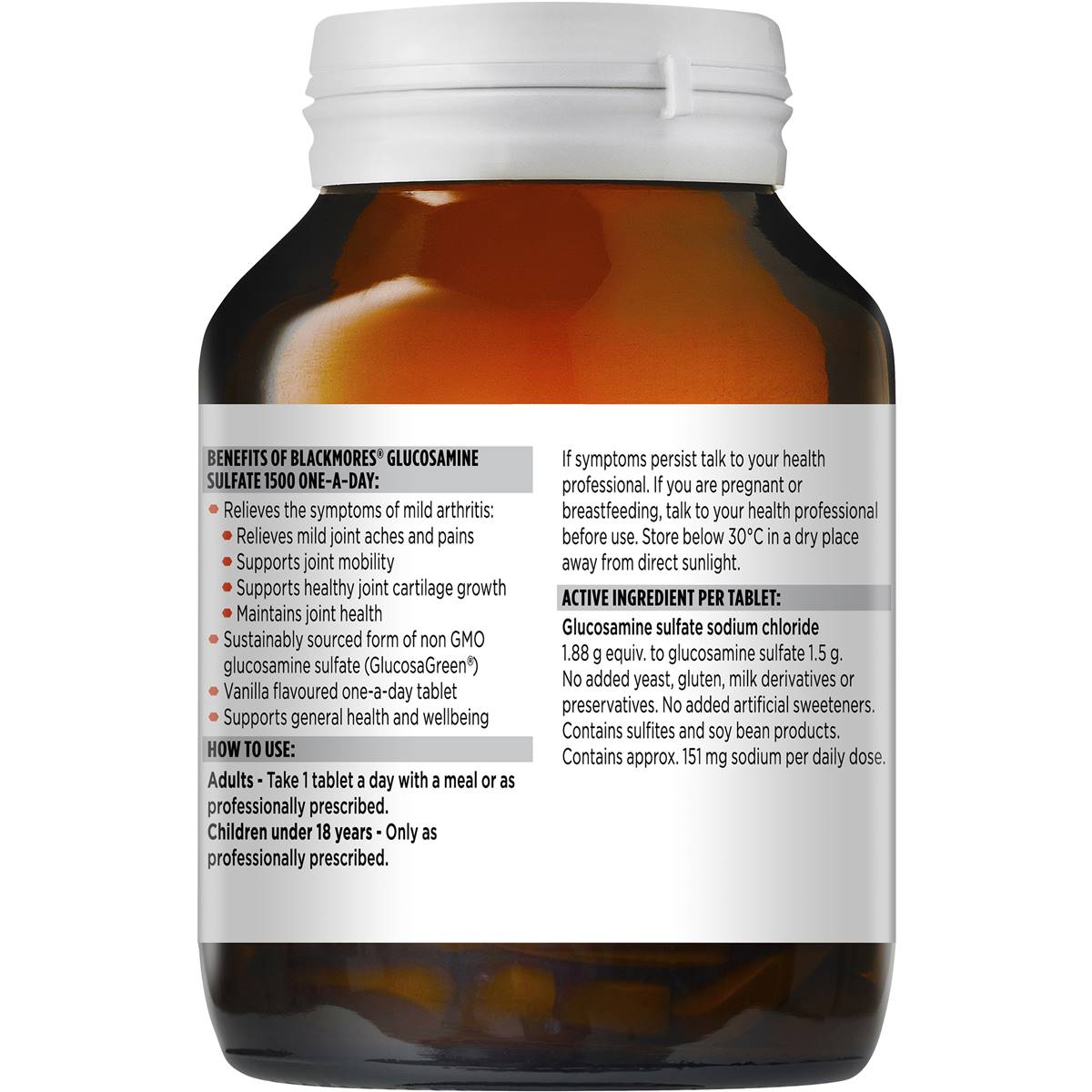 Blackmores Glucosamine Sulfate 1500mg Joint Health Vitamin Tablets 60