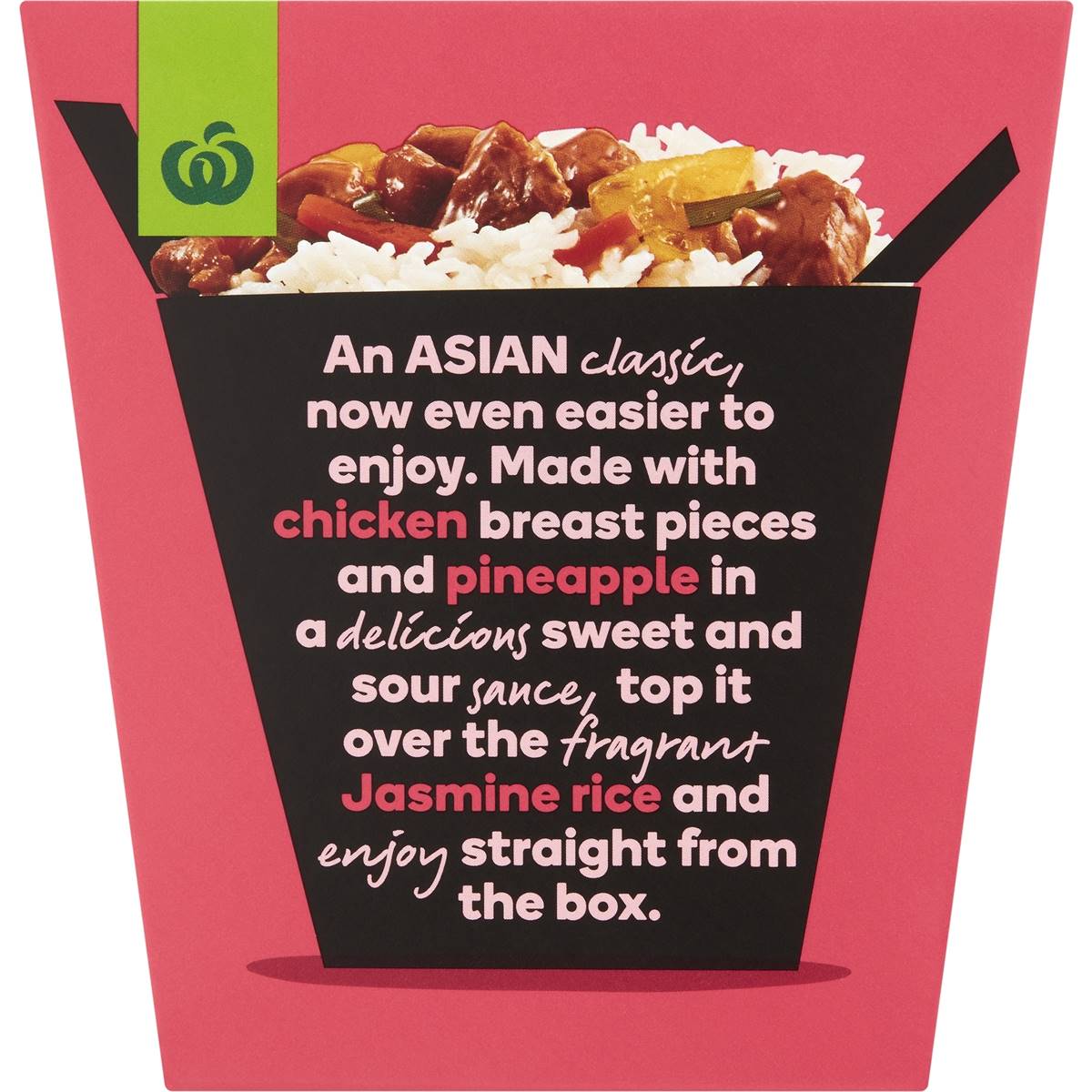 Woolworths Sweet & Sour Chicken With Rice 350g Woolworths