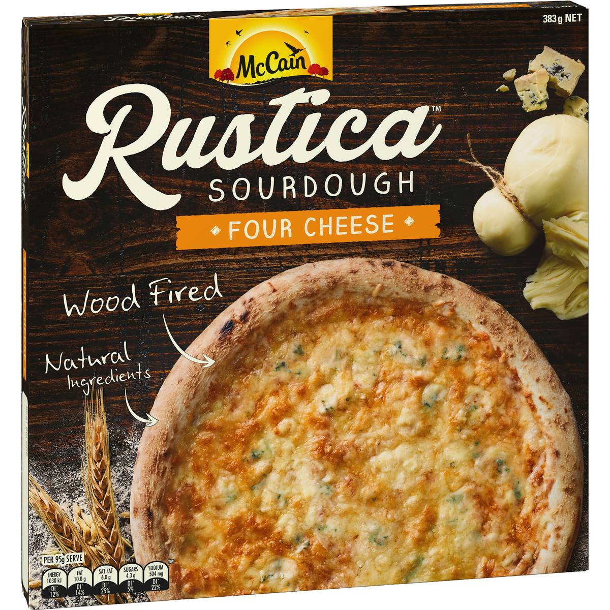 Mccain Rustica Pizza Four Cheese 383g Woolworths