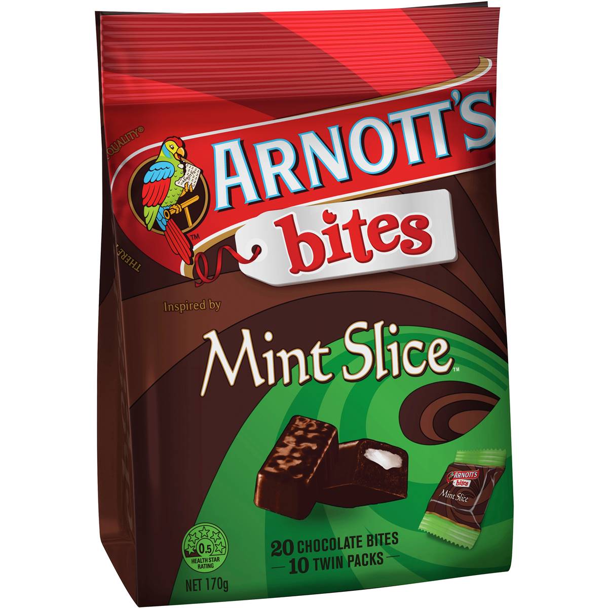 Arnott's Bites Mint Slice 170g | Woolworths