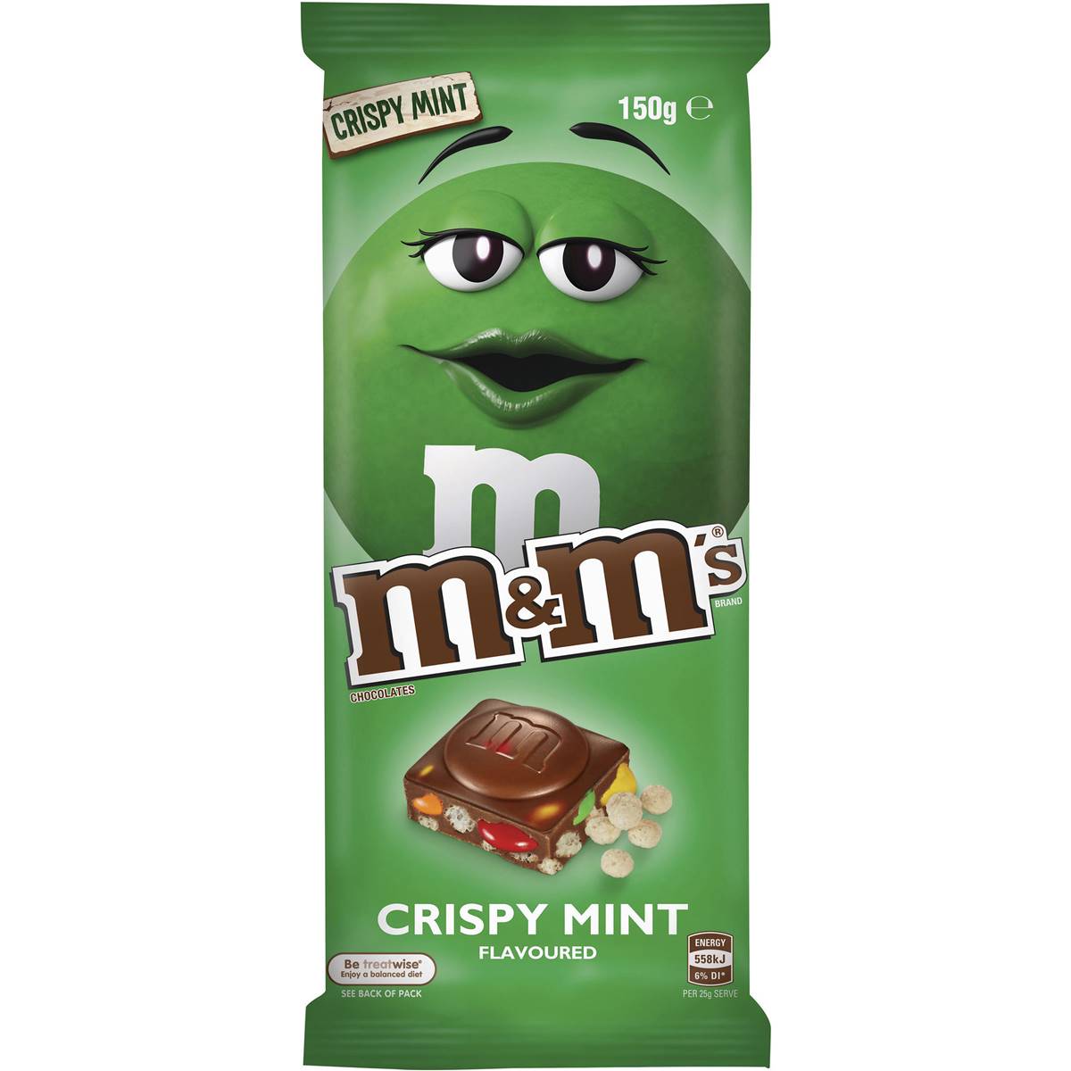 M&m's Crispy Mint Milk Chocolate Block