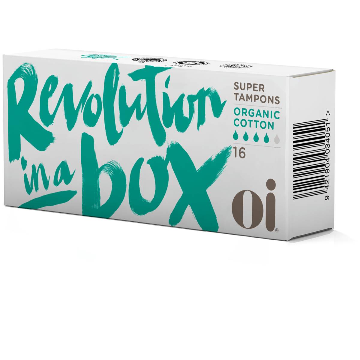 Oi Organic Cotton Tampons Super 16 Pack Woolworths
