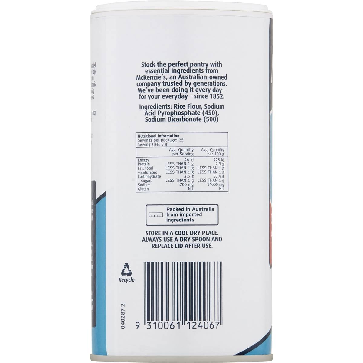 Mckenzie's Baking Powder 300g Woolworths