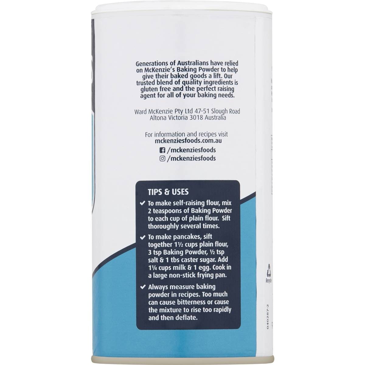 Mckenzie's Baking Powder 300g Woolworths