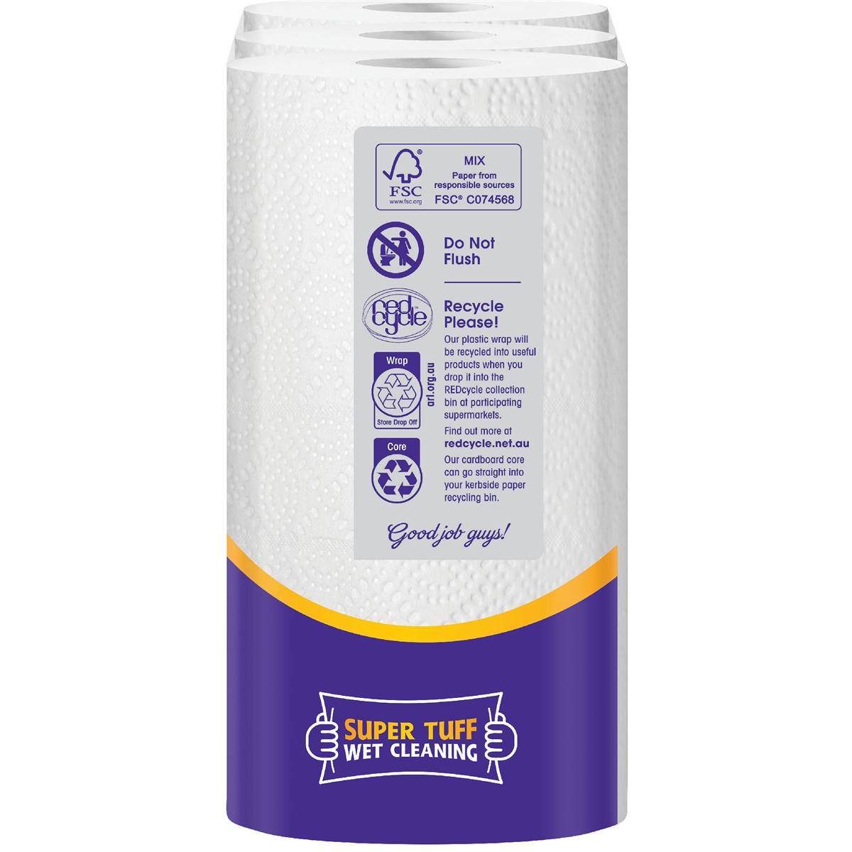 Quilton Tuffy Paper Towel White 4ply 3pk Woolworths