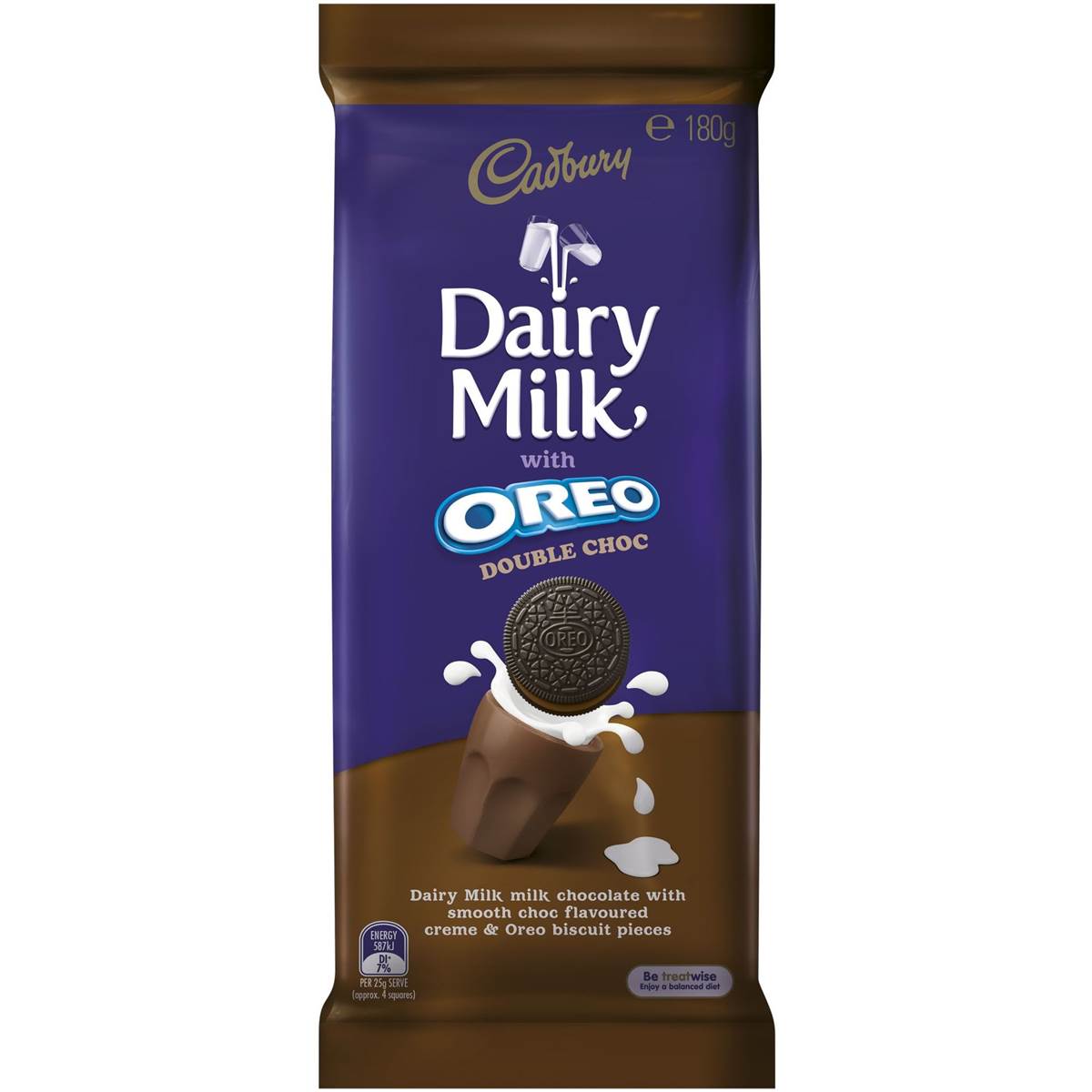 Cadbury Dairy Milk With Oreo Double Choc 180g Woolworths
