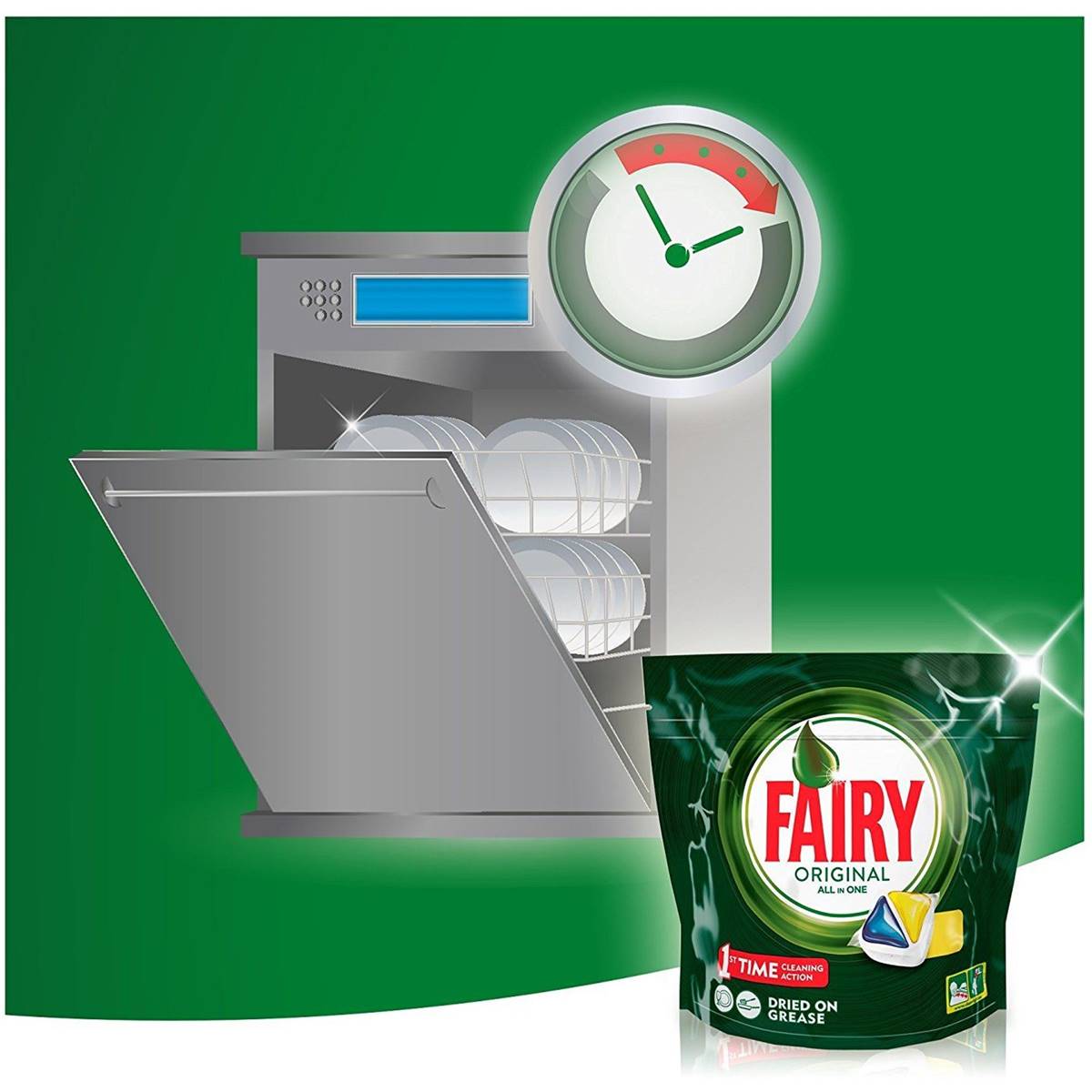 Fairy Dishwasher Tablets All In One Lemon 22 Capsules Woolworths