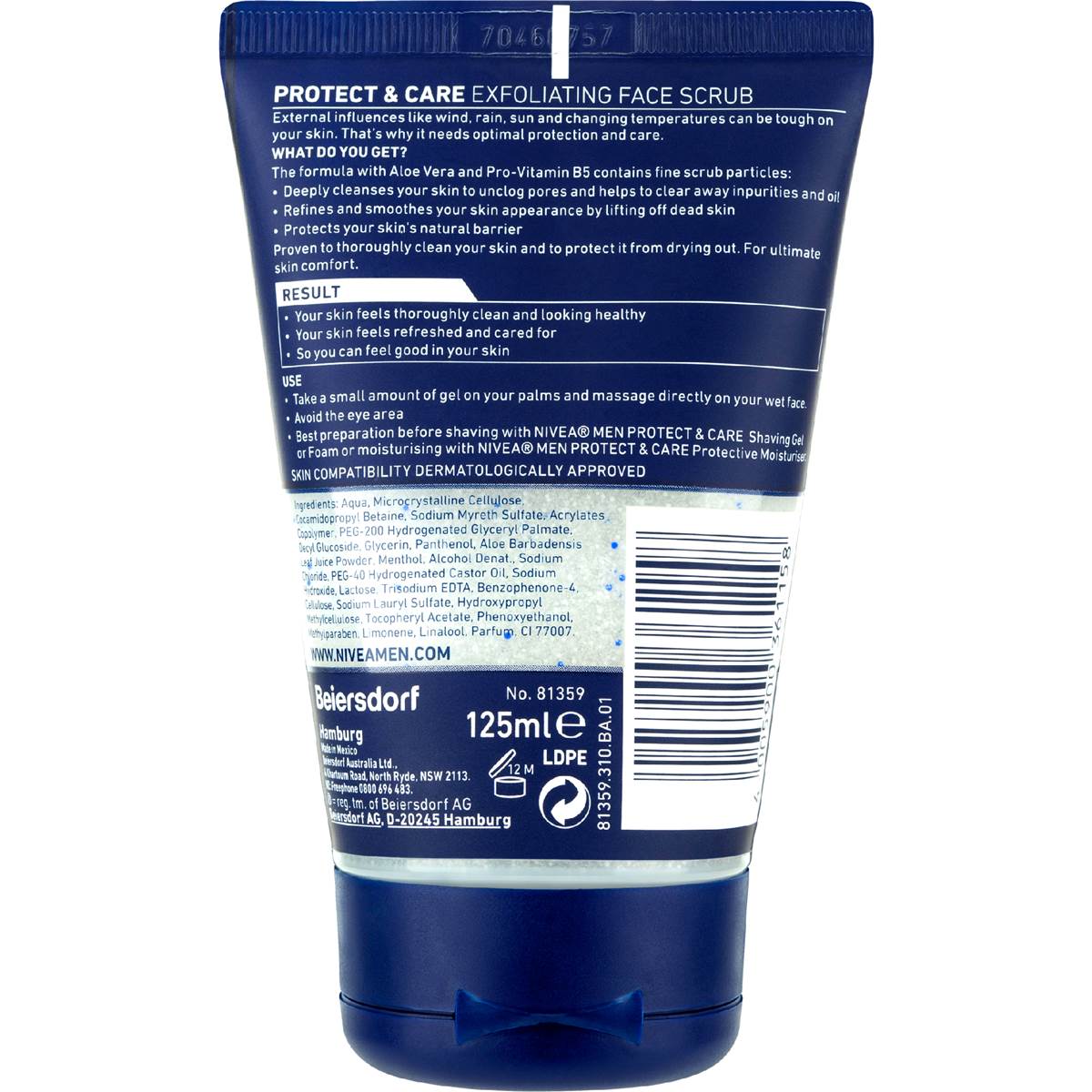 Nivea Men Protect & Care Face Wash & Exfoliating Face Scrub 125ml