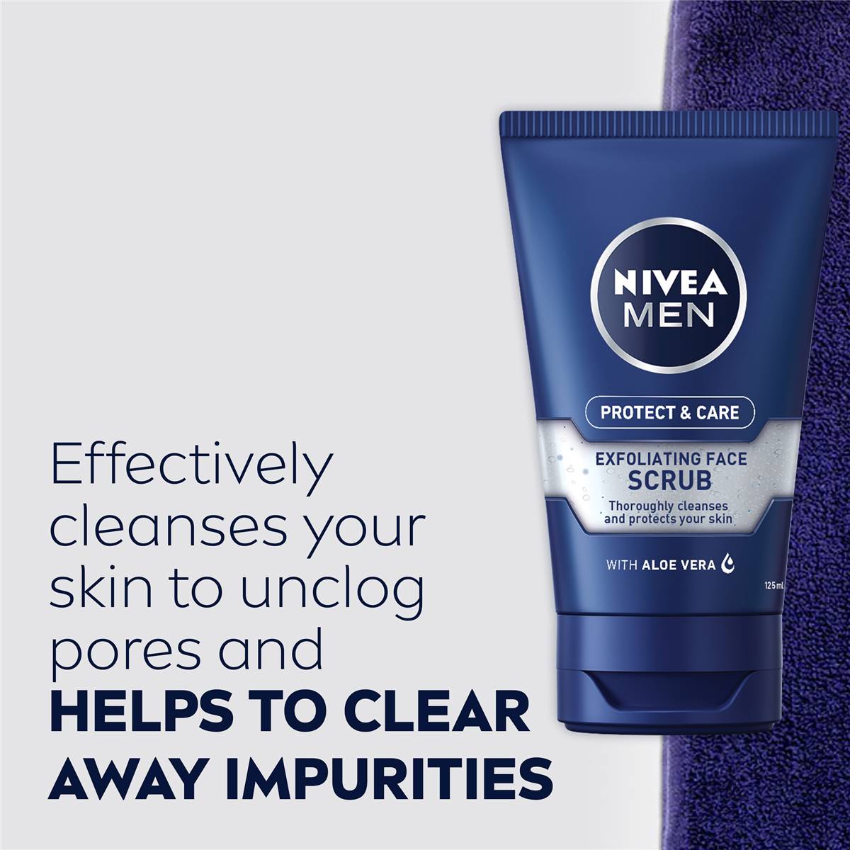 Nivea Men Protect & Care Face Wash & Exfoliating Face Scrub 125ml ...