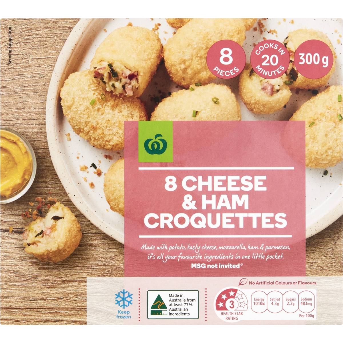 Woolworths Cheese & Ham Croquettes 8 Pack Woolworths