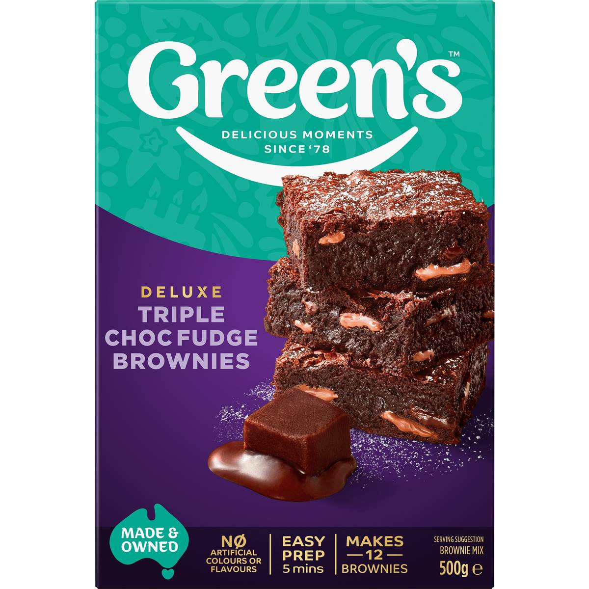 Green's Brownie Mix Triple Chocolate Fudge 500g Woolworths