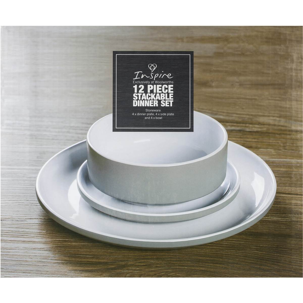 Inspire Stackable Dinner Set Each Woolworths