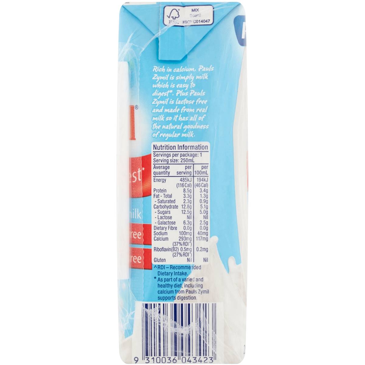 Zymil Lactose Free Milk 3 Pack 750ml Woolworths
