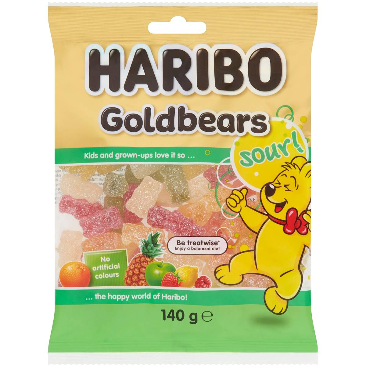 Haribo Sour Goldbears 140g Woolworths Haribo Sour Goldbears 140g Woolworths