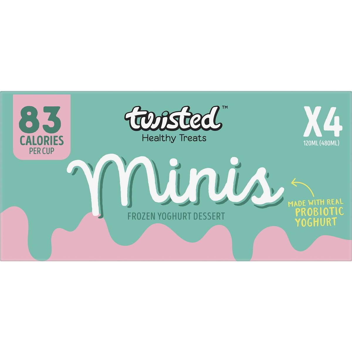 Twisted Minis Frozen Yoghurt Dessert Assorted 4 Pack Woolworths