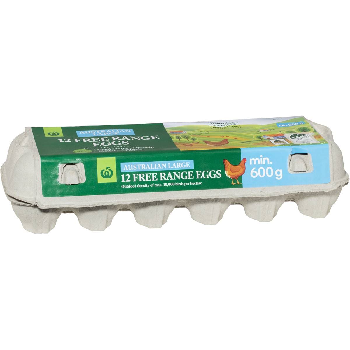 Woolworths 12 Large Free Range Eggs 600g Woolworths