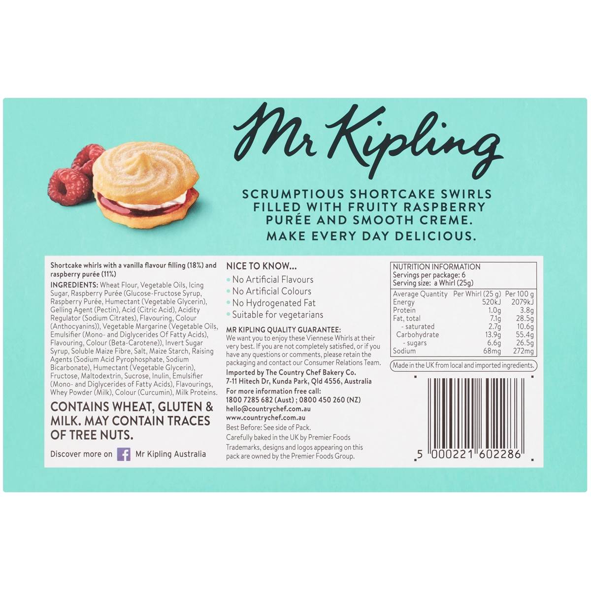 Mr Kipling Viennese Whirls 6 Pack Woolworths