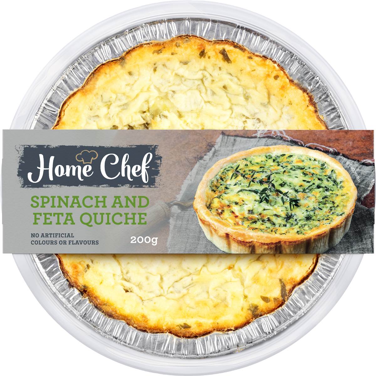 Home Chef Spinach & Feta Quiche Chilled Meal 200g Woolworths