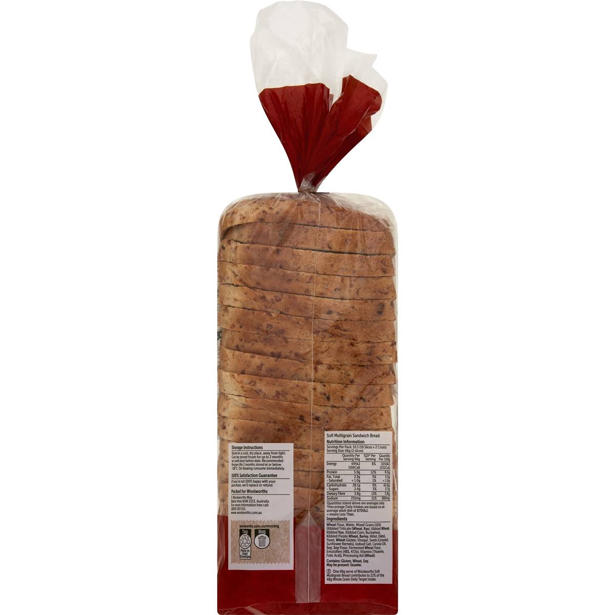 Woolworths Multigrain Soft Sandwich Bread 700g Woolworths