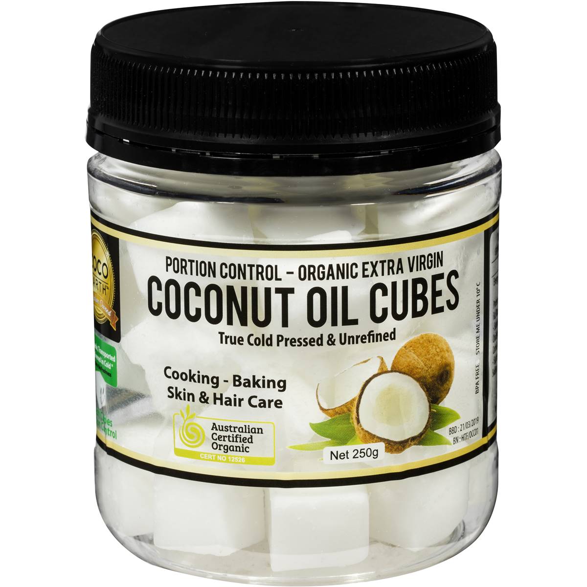 Coco Earth Organic Coconut Cooking Oil 250ml Woolworths