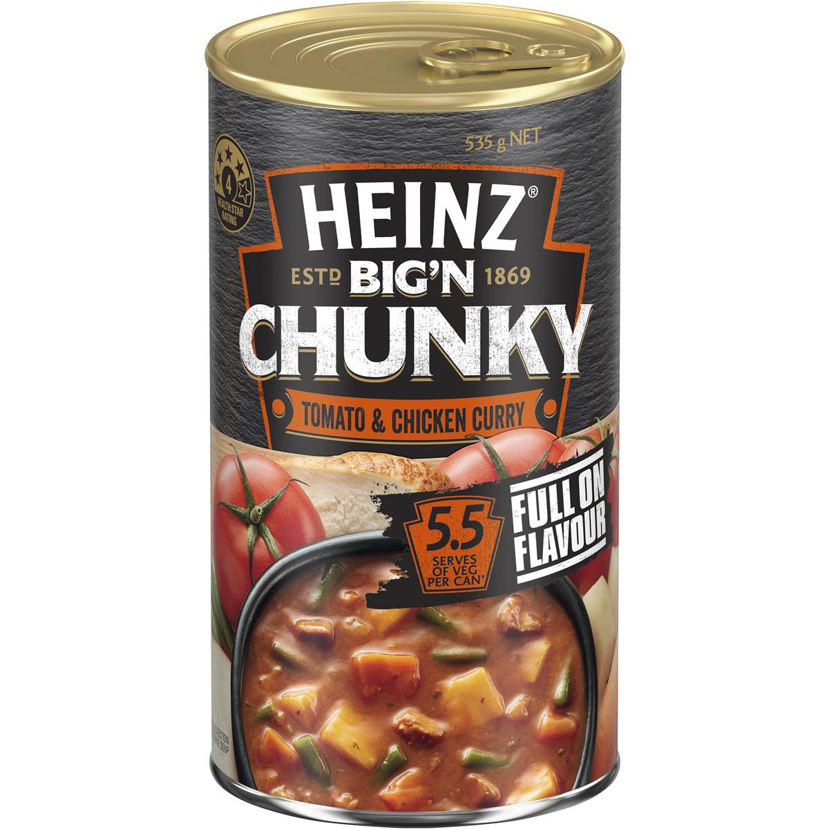 Heinz Big N Chunky Tomato & Chicken Curry Soup 535g Woolworths