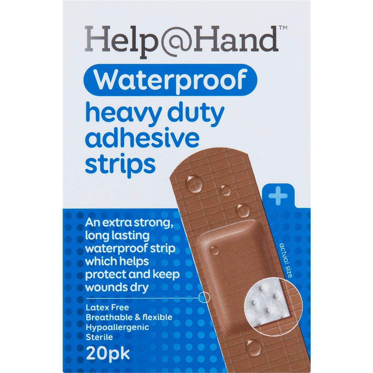 Help@Hand Waterproof Heavy Duty Adhesive Strips 20 pack