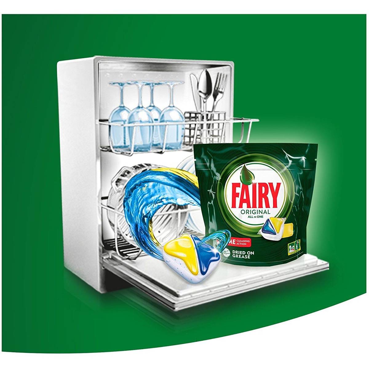 Fairy Dishwasher Tablets All In One Lemon 67 Capsules Woolworths