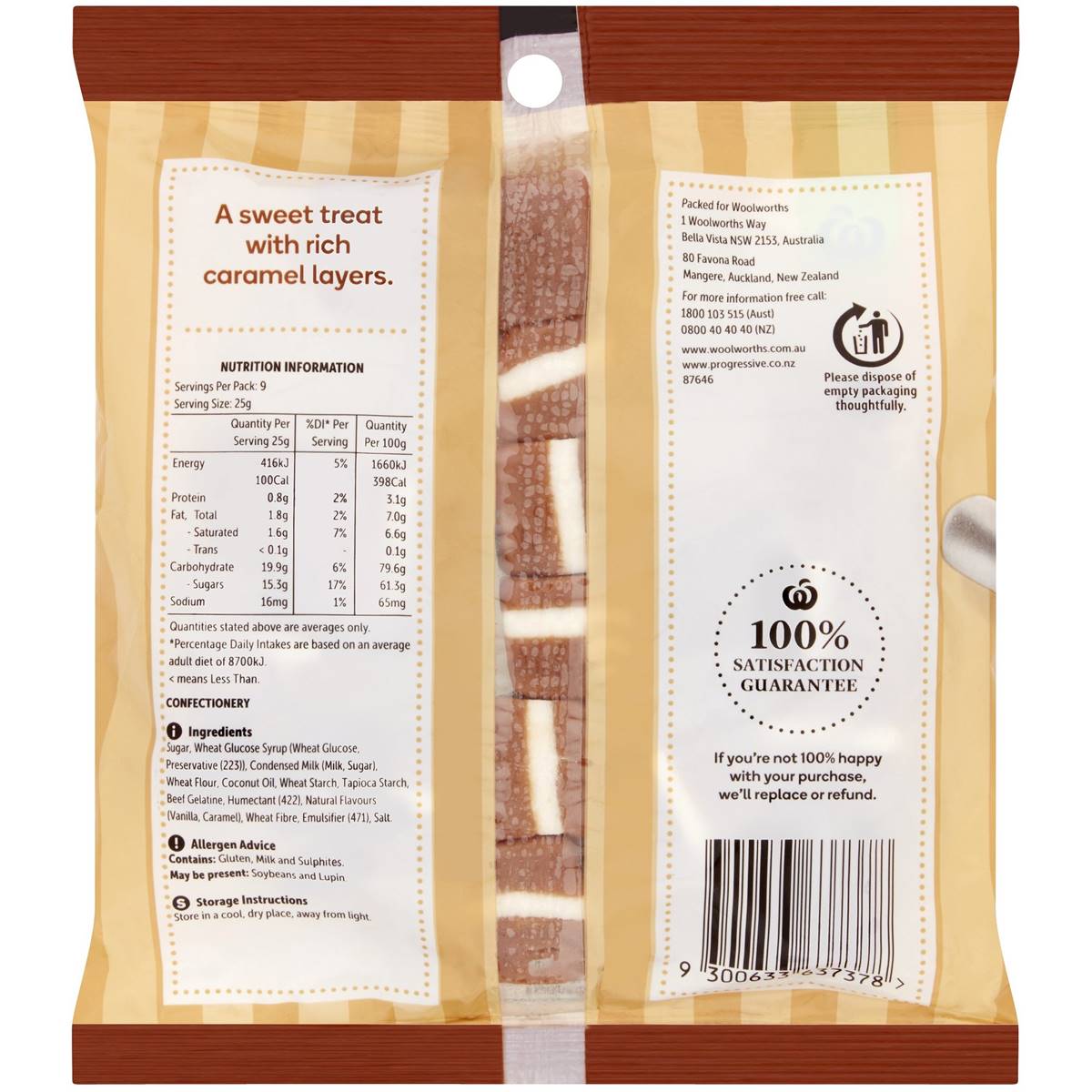 Woolworths Jersey Caramels 225g Woolworths