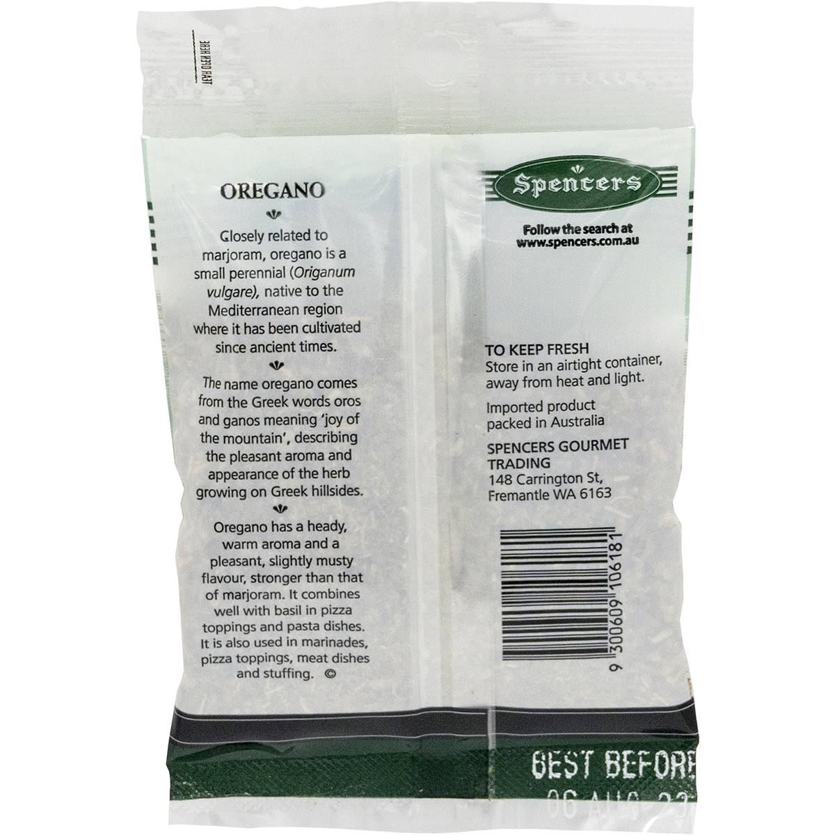 Spencers Oregano Medium 15g Woolworths