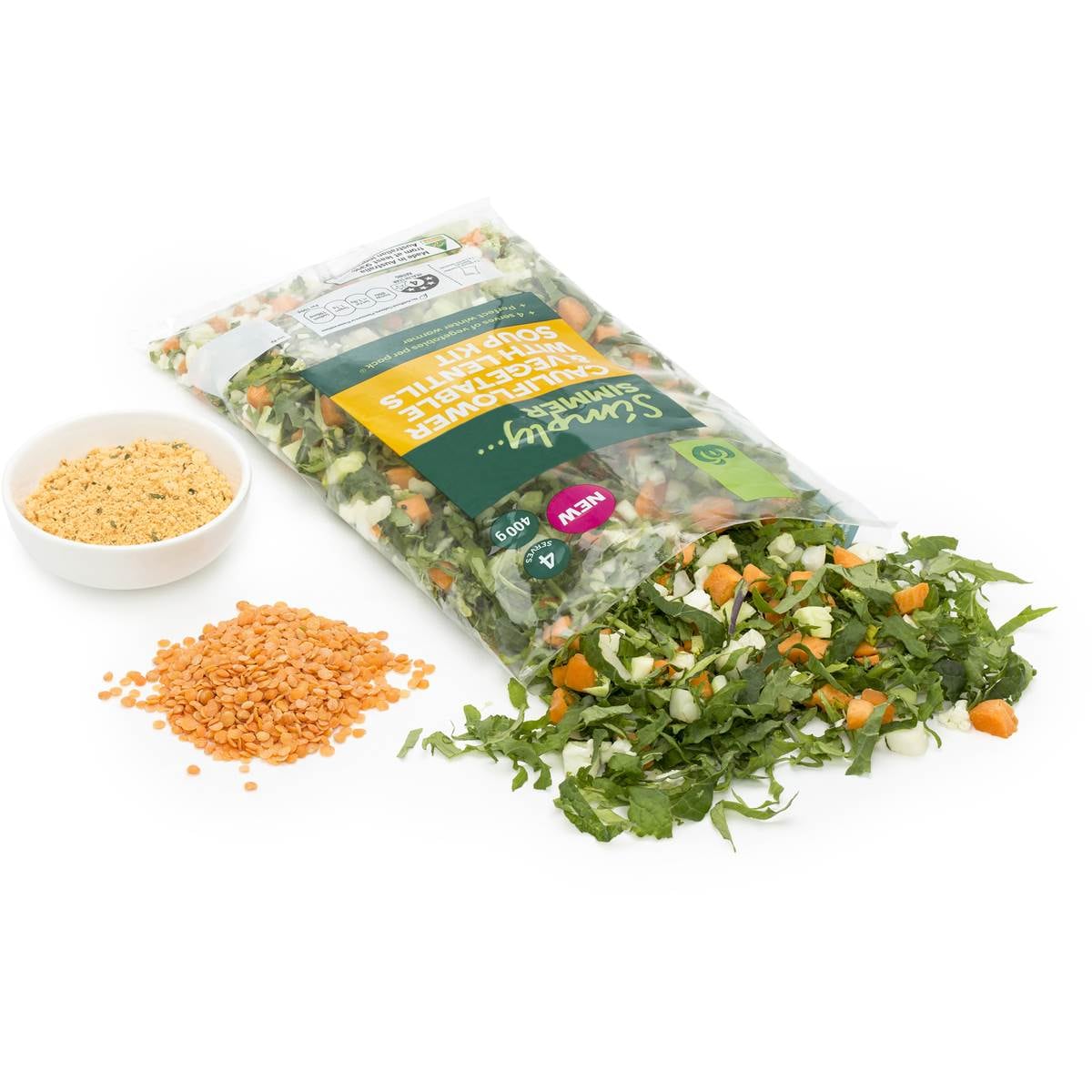 Woolworths Simply Simmer Cauliflower & Vege With Lentils Soup Kit Min