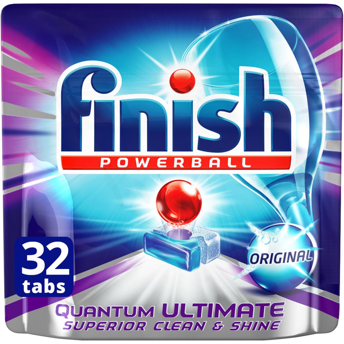 Finish Quantum Ultimate Dishwashing Tablets Original 32 Pack | Woolworths