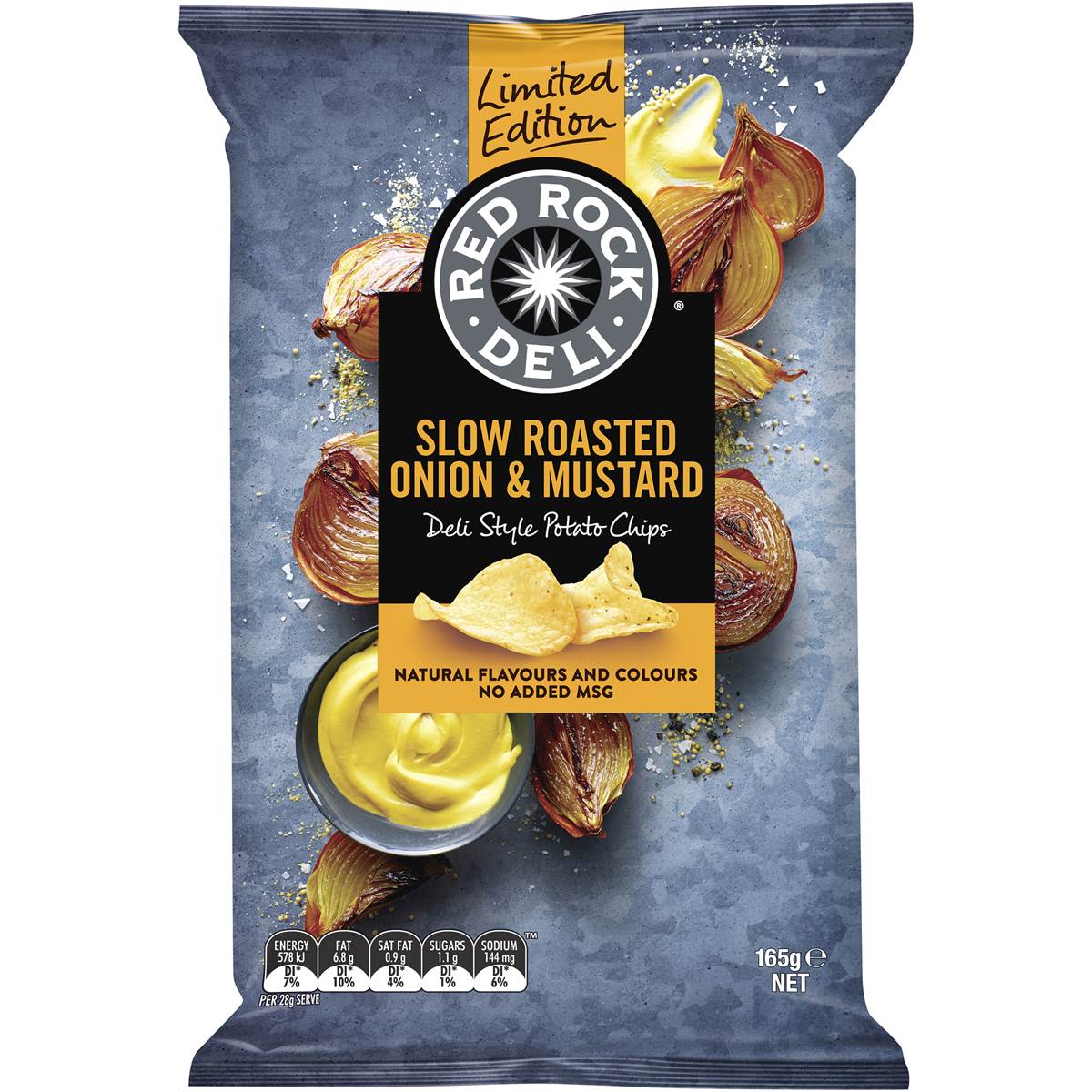 Red Rock Deli Onion & Mustard 165g Woolworths