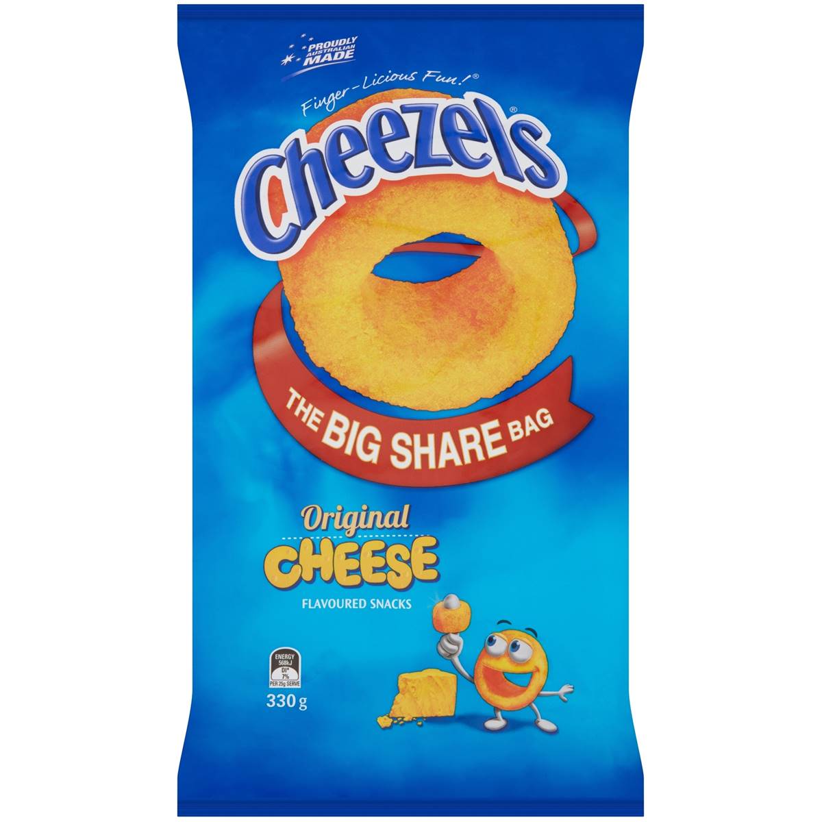 Cheezels The Big Share Bag Original Cheese 330g Woolworths