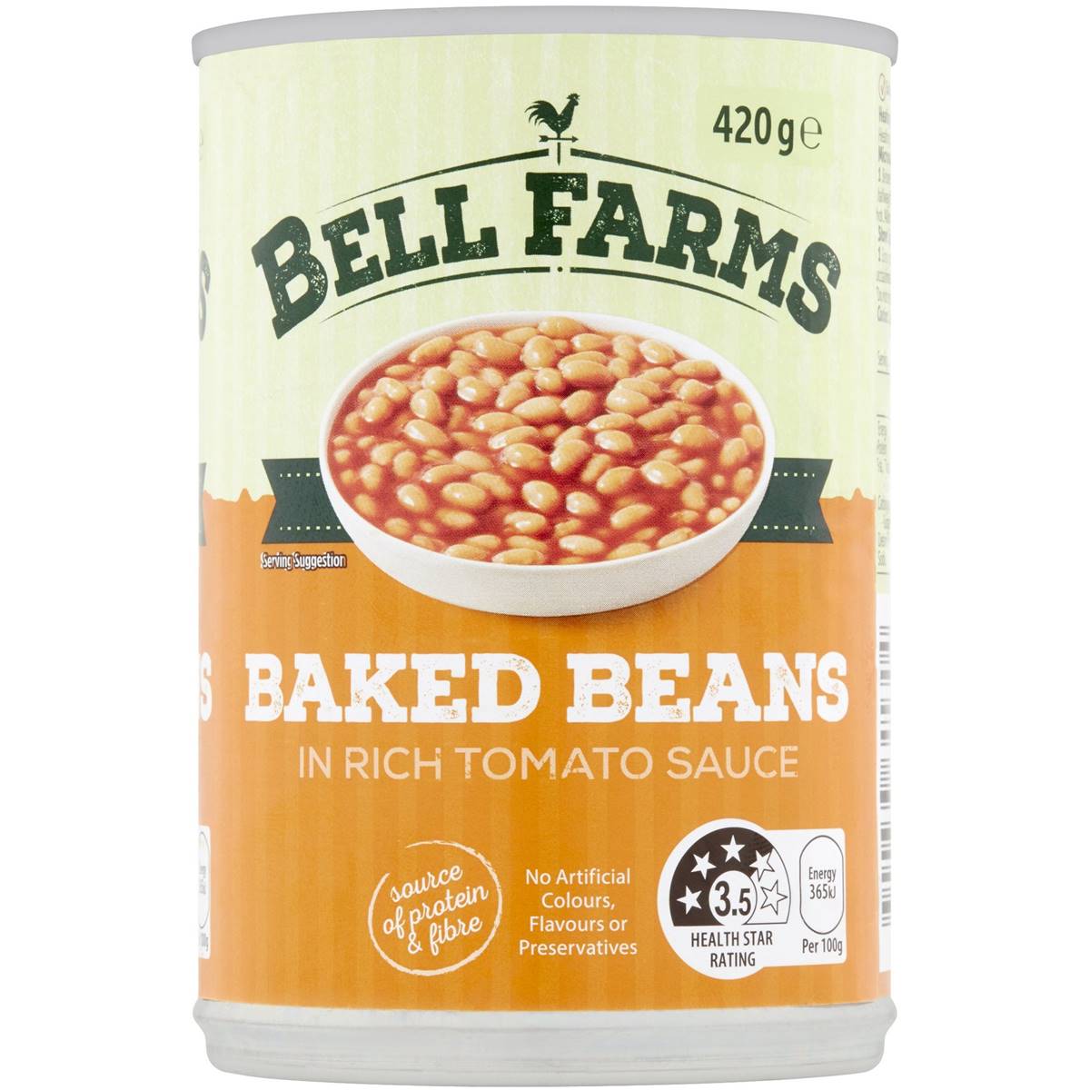 Bell Farms Baked Beans In Tomato Sauce 420g Woolworths