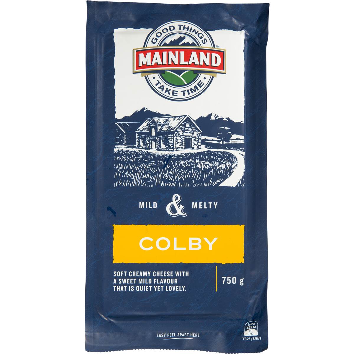 Mainland Colby Cheese Block 750g Woolworths