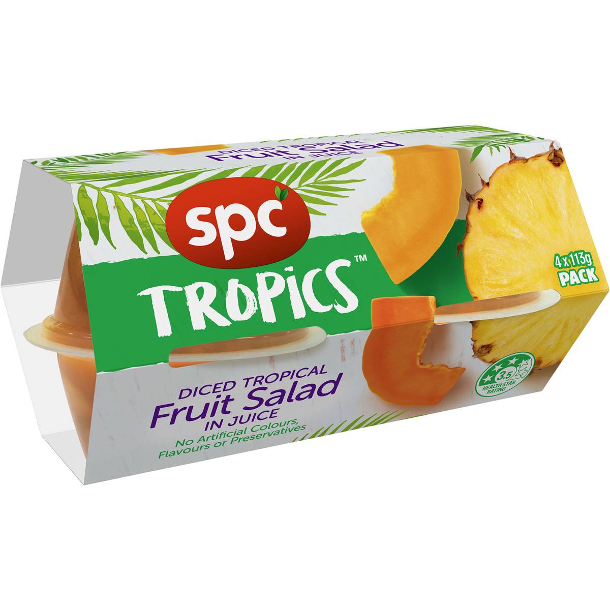 Spc Diced Tropical Fruit Salad In Juice 4 Pack 452g Woolworths
