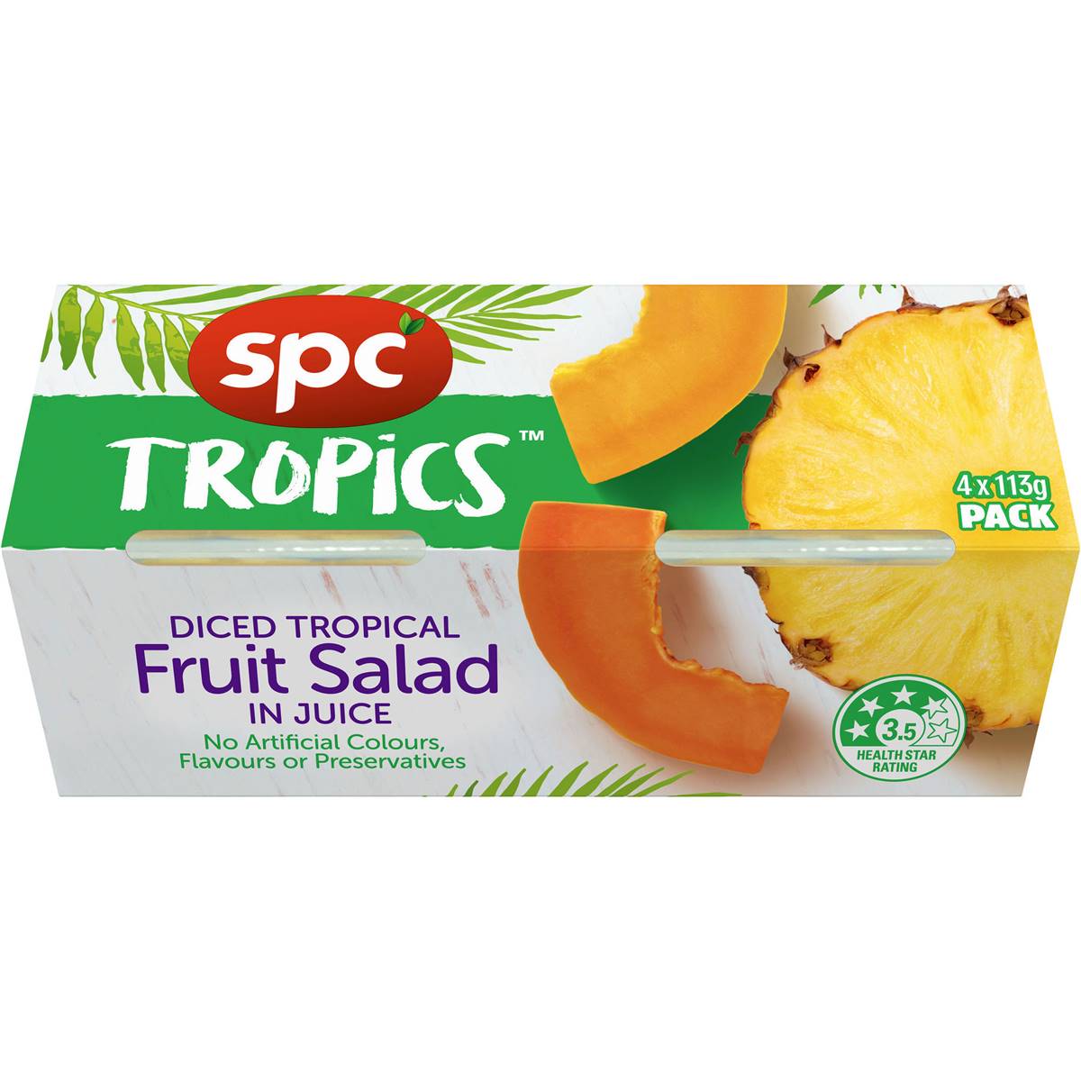 Spc Diced Tropical Fruit Salad In Juice 4 Pack 452g Woolworths