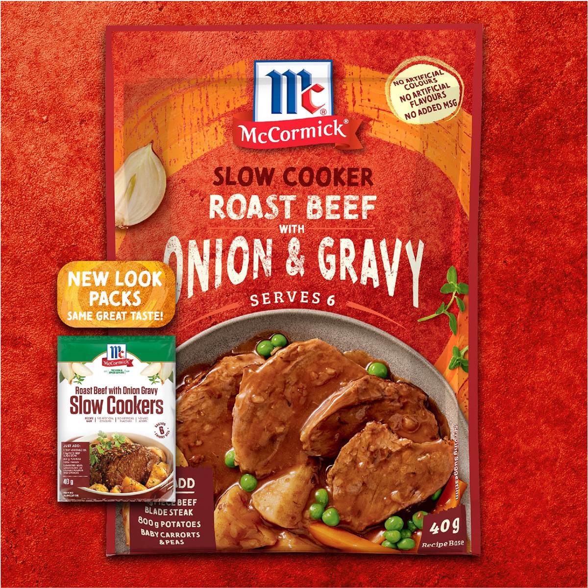 Mccormicks Slow Cookers Roast Beef With Onion Gravy 40g Woolworths