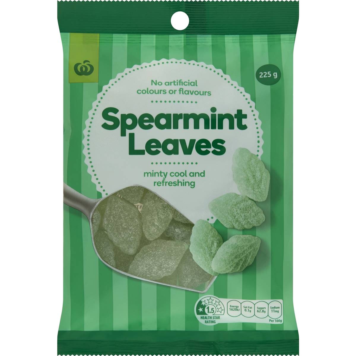 Woolworths Jellies Spearmint 225g Woolworths