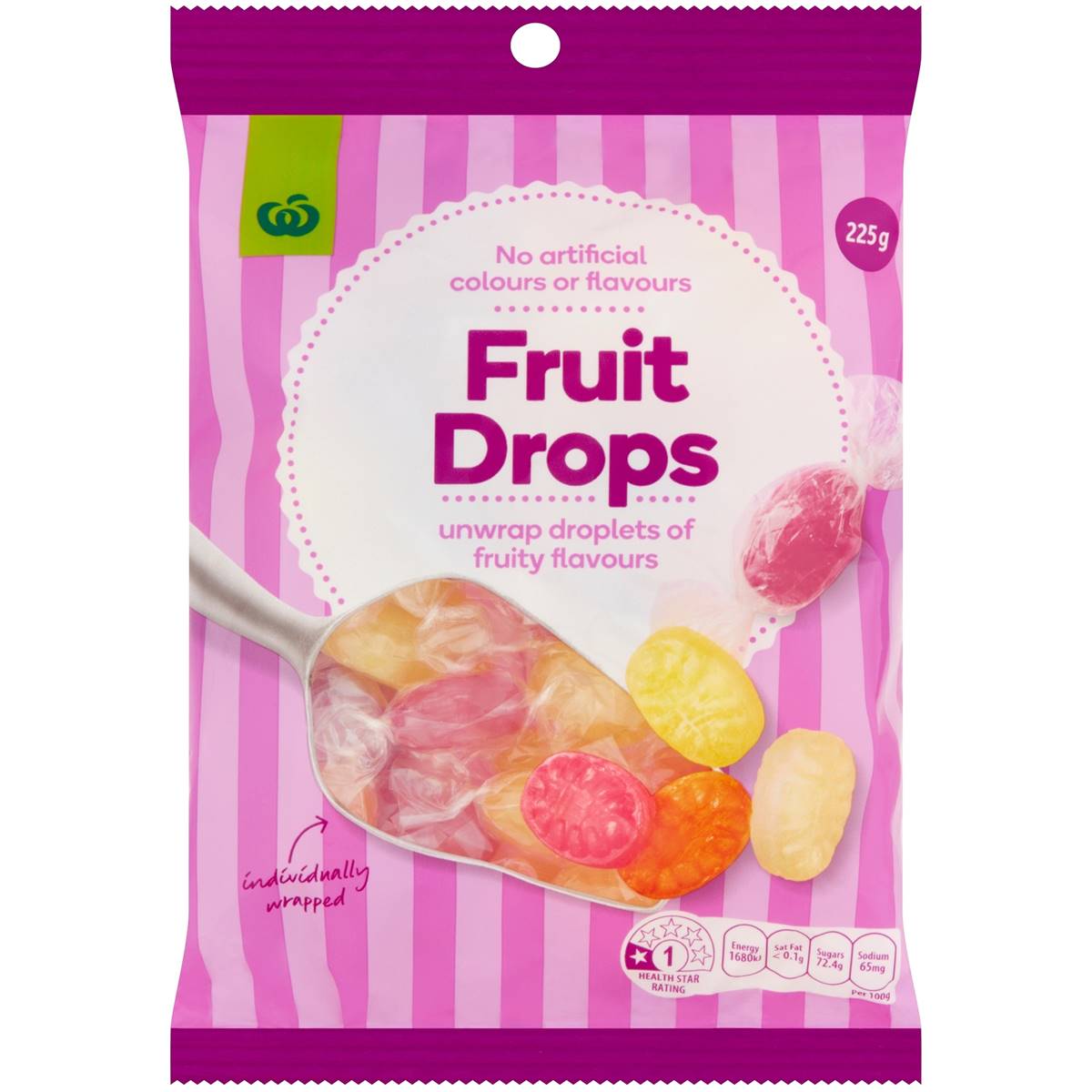 Woolworths Fruit Drops 225g Woolworths