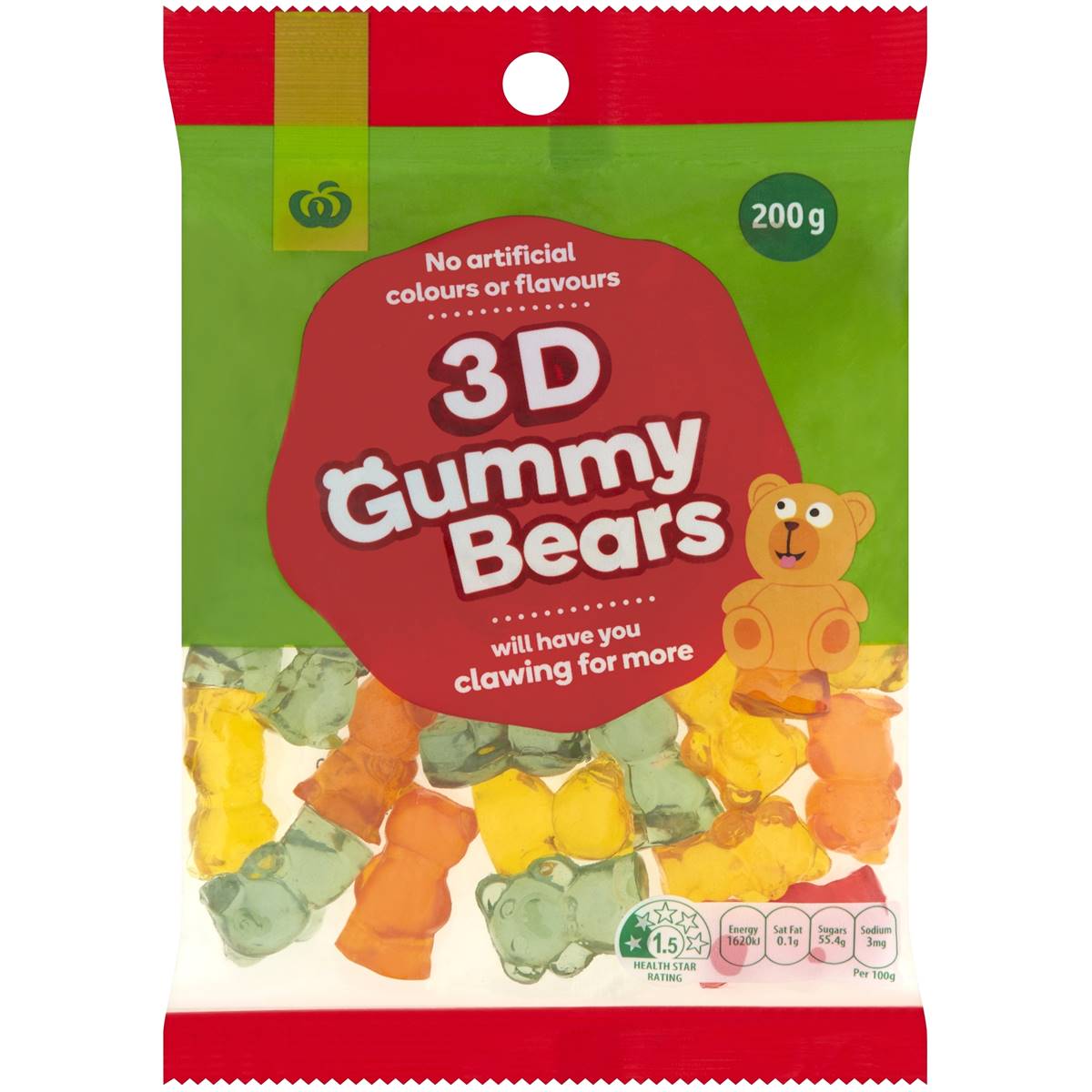 Woolworths 3d Gummy Bears 200g | Woolworths