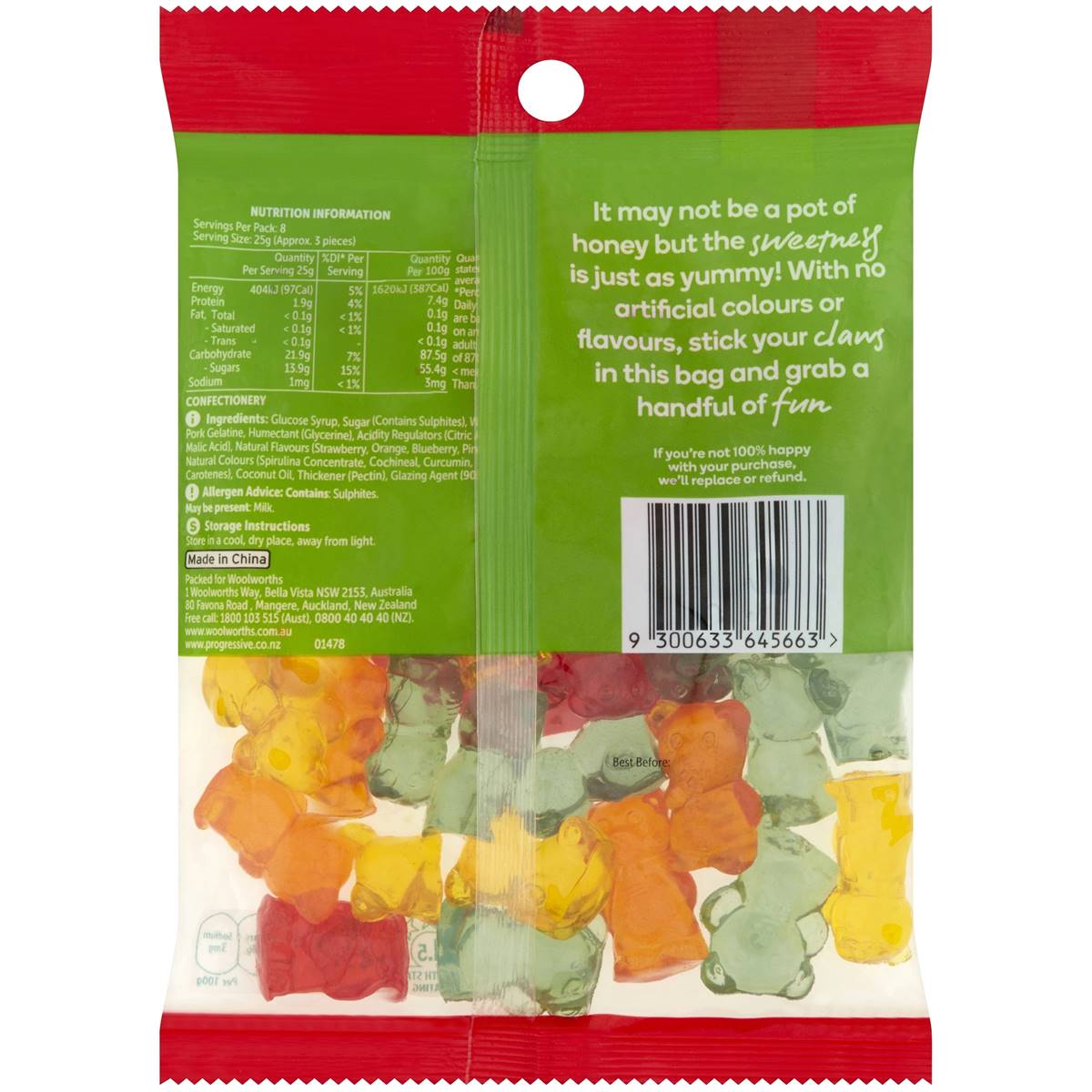 Woolworths 3d Gummy Bears 200g Woolworths