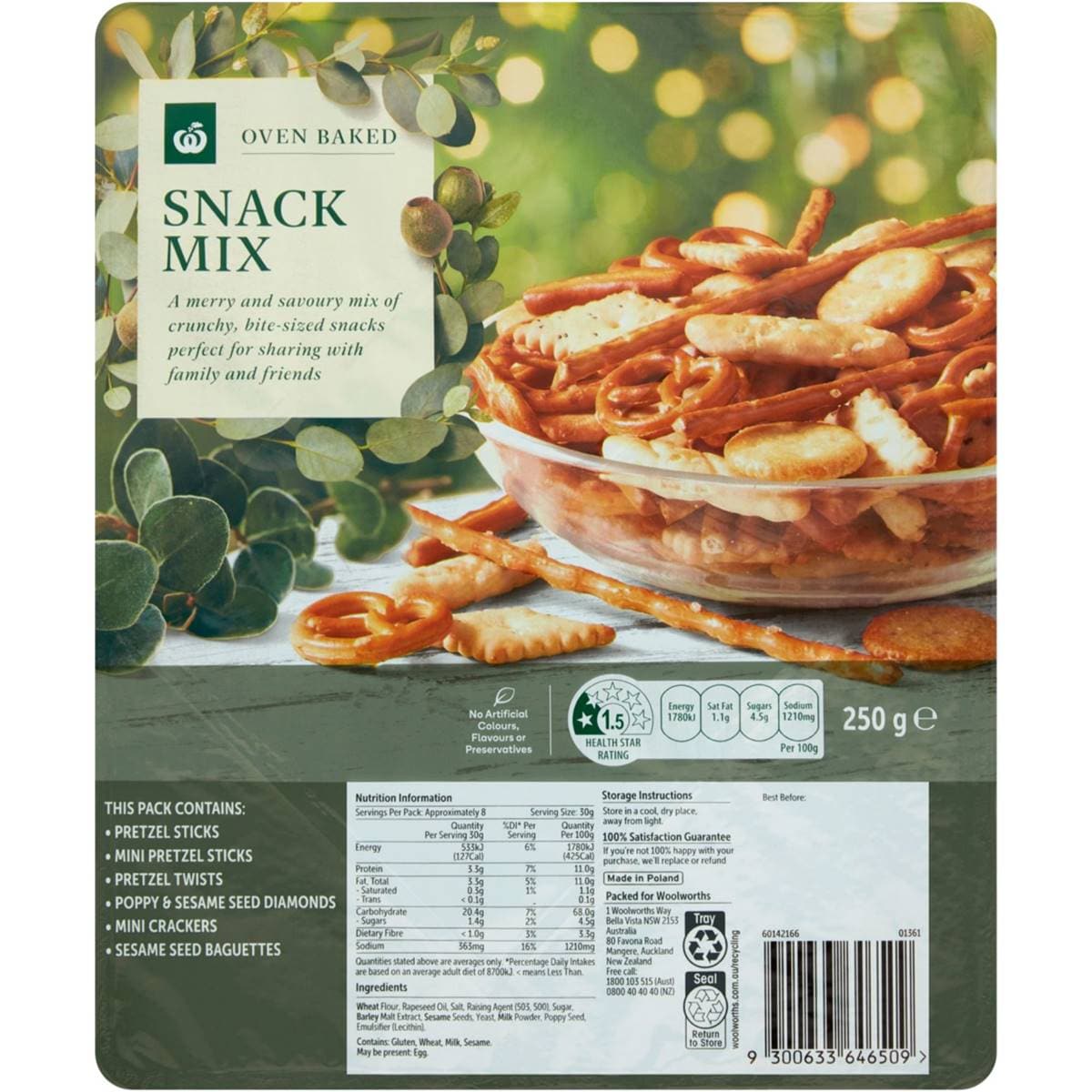 Woolworths Pretzels Snack Mix 250g Woolworths